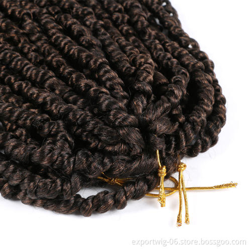 Pre twisted Passion Twist Hair Spring Twist Crochet Hair Pre looped Ombre Bohemian Synthetic Hair Extensions